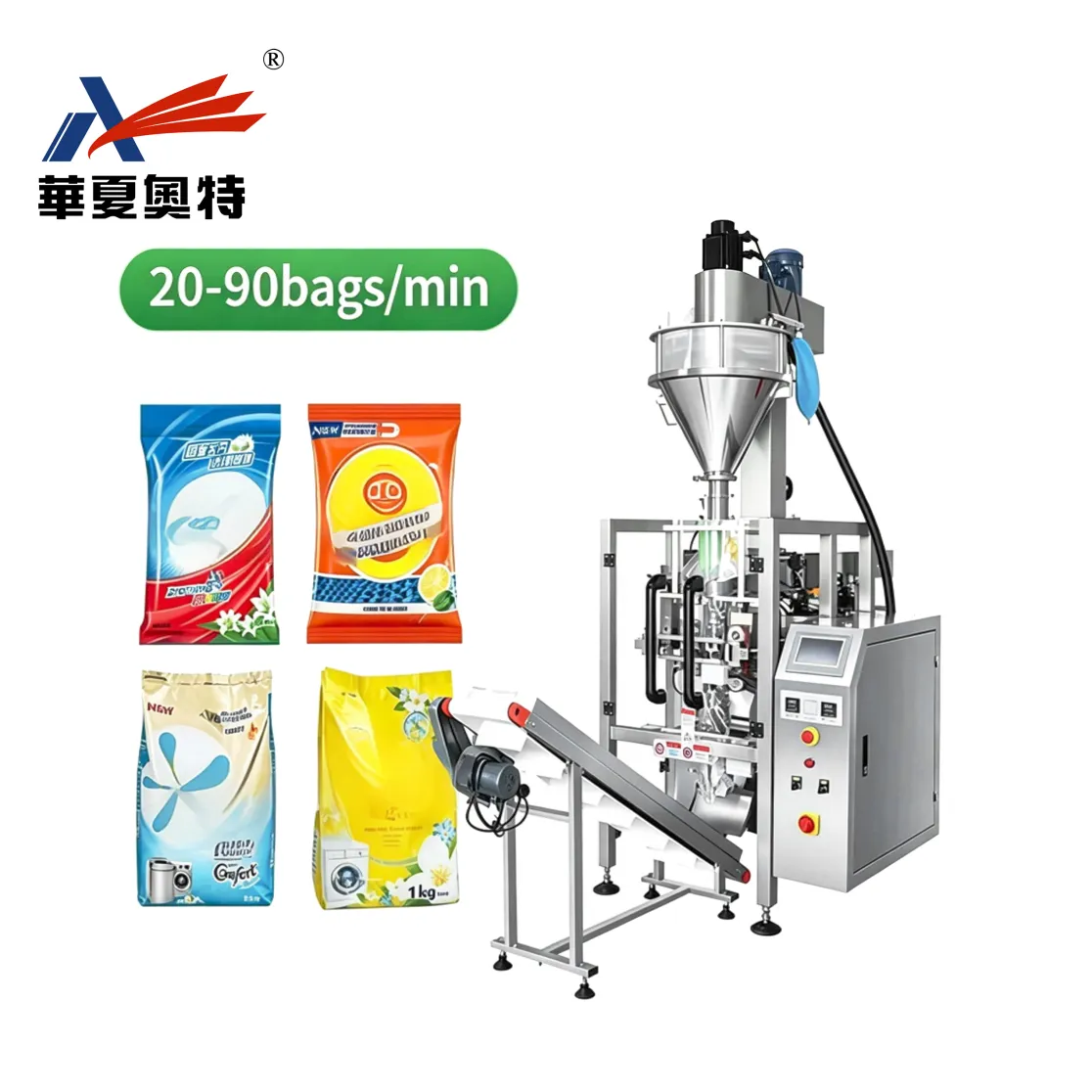 Macchina confezionatrice per polvere, - Macchina per il confezionamento - foodmachtech