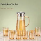 Geschliffener Glas-Pitcher mit Edelstahl-Deckel -  - Food Mach Tech