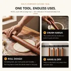 Solide Palisander Nudel Pin, einteilige unvollendete hölzerne Teig walze mit gravierter Skala -  - Food Mach Tech