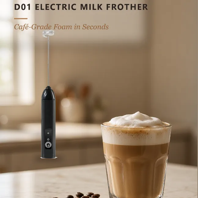 휴대용 전기 우유 프로더, USB 타입 C 충전식 3 속도 휴대용 커피 프로더 -  - Food Mach Tech