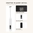 휴대용 전기 우유 프로더, USB 타입 C 충전식 3 속도 휴대용 커피 프로더 -  - Food Mach Tech