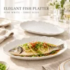 Weiße Keramik Fisch platte -  - Food Mach Tech
