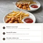 PP integrierte Dip-Servier platte -  - Food Mach Tech
