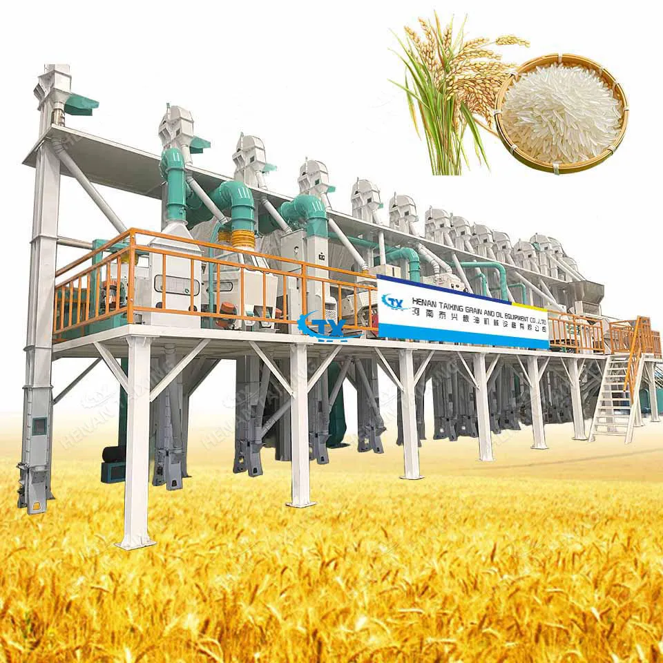 ピーリングプラント米製粉機50TPD高品質最新の完全自動水田ミル - 米フライスマシン - foodmachtech