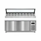 상업용 피자 준비 냉장 카운터, 피자 식당 주방 용 0.32kW 냉장 성분 스테이션 -  - Food Mach Tech