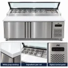 상업용 피자 준비 냉장 카운터, 피자 식당 주방 용 0.32kW 냉장 성분 스테이션 -  - Food Mach Tech