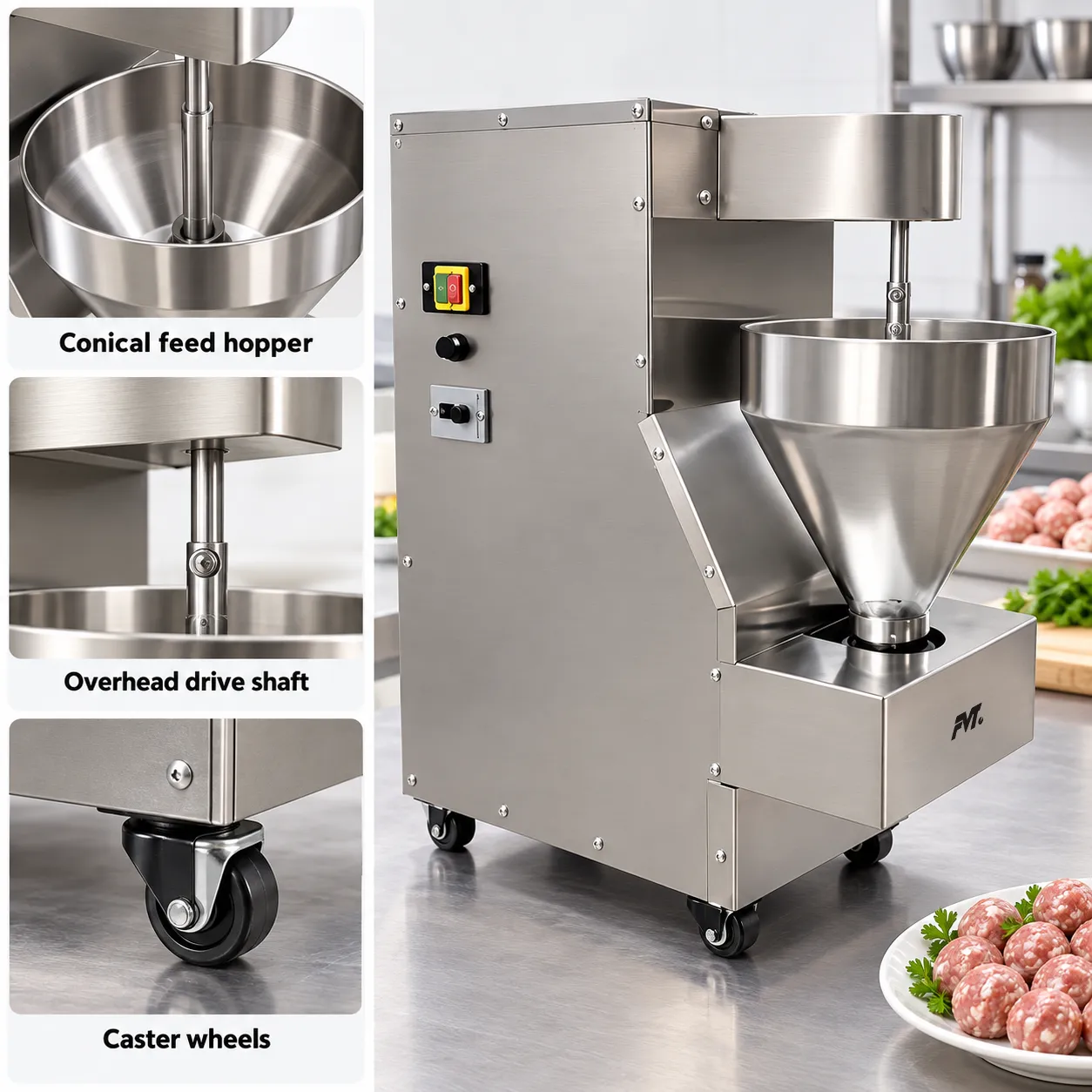 Automatische Fleisch bällchen, die Maschine herstellt -  - Food Mach Tech