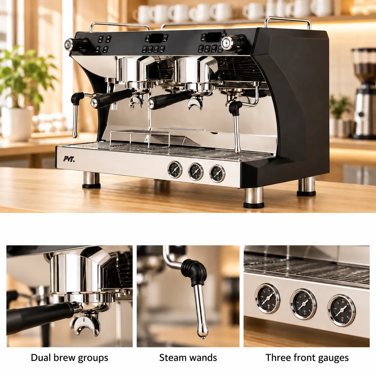 Halbautomat ische Espresso-Kaffee maschine -  - Food Mach Tech
