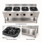 4-버너 상업 점토 냄비 스토브 -  - Food Mach Tech