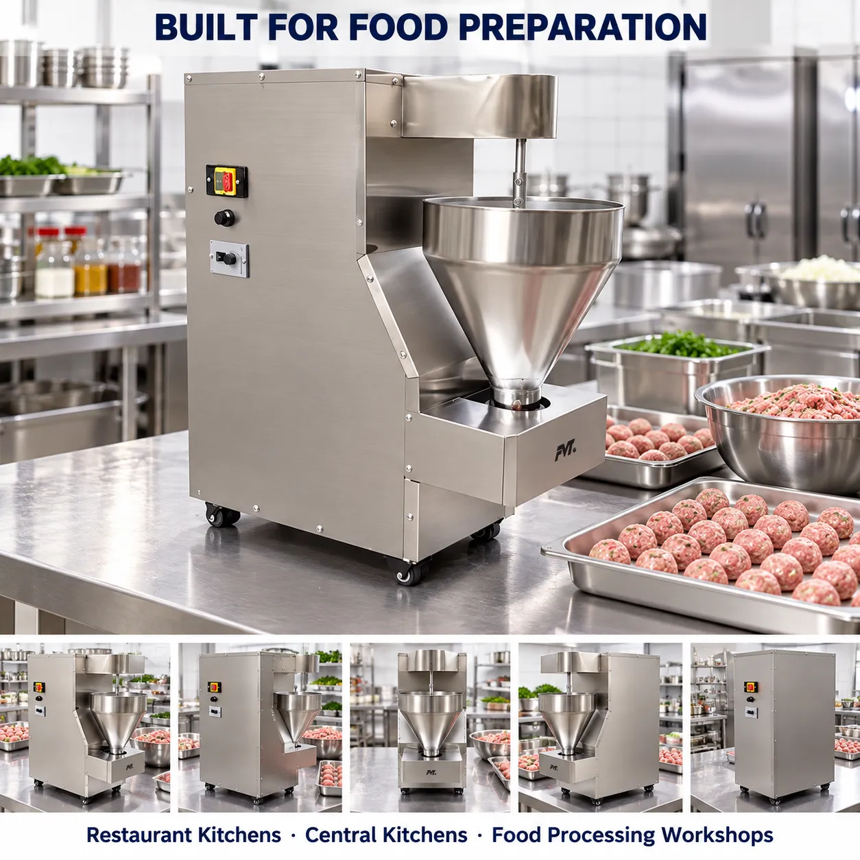 Automatische Fleisch bällchen, die Maschine herstellt -  - Food Mach Tech