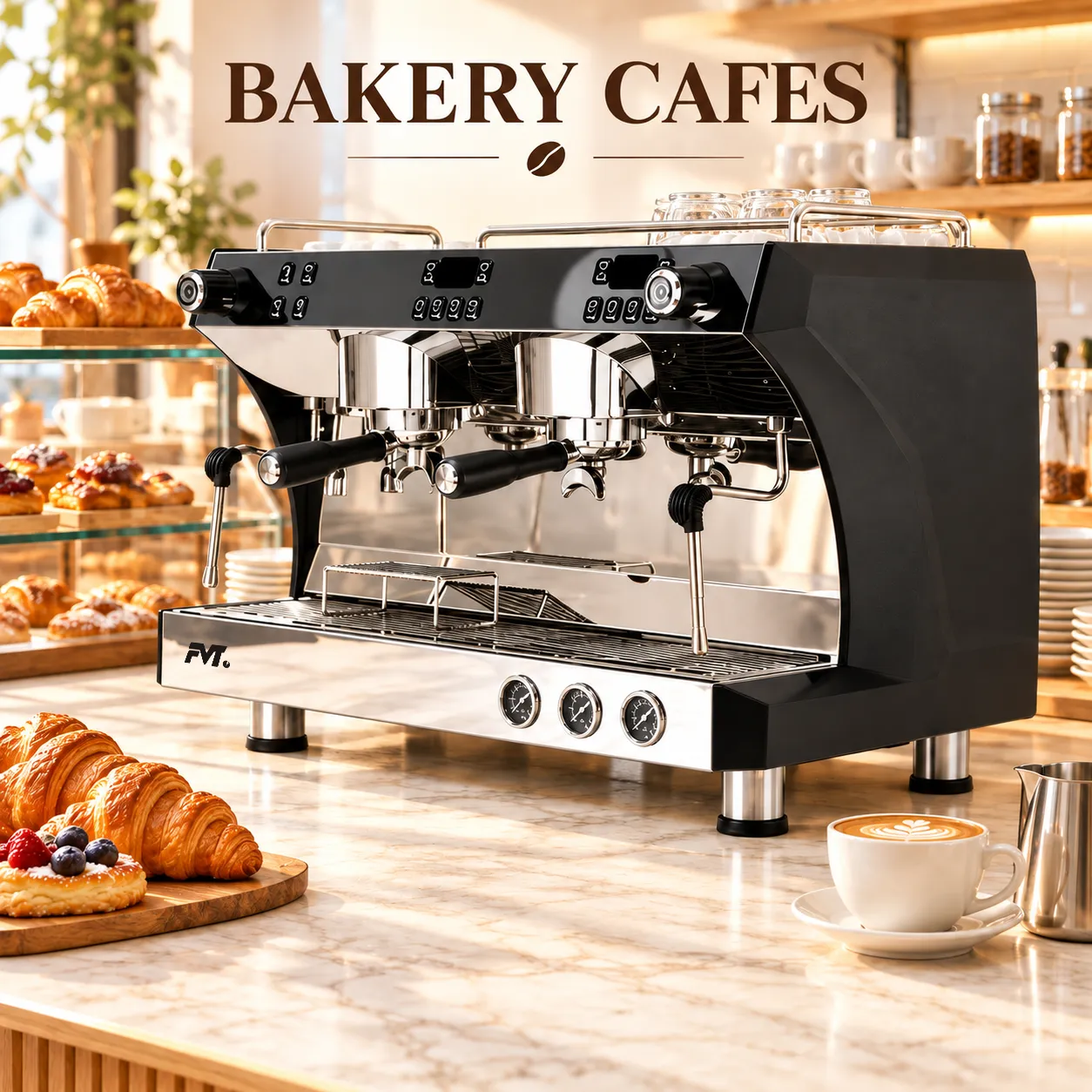 Halbautomat ische Espresso-Kaffee maschine -  - Food Mach Tech