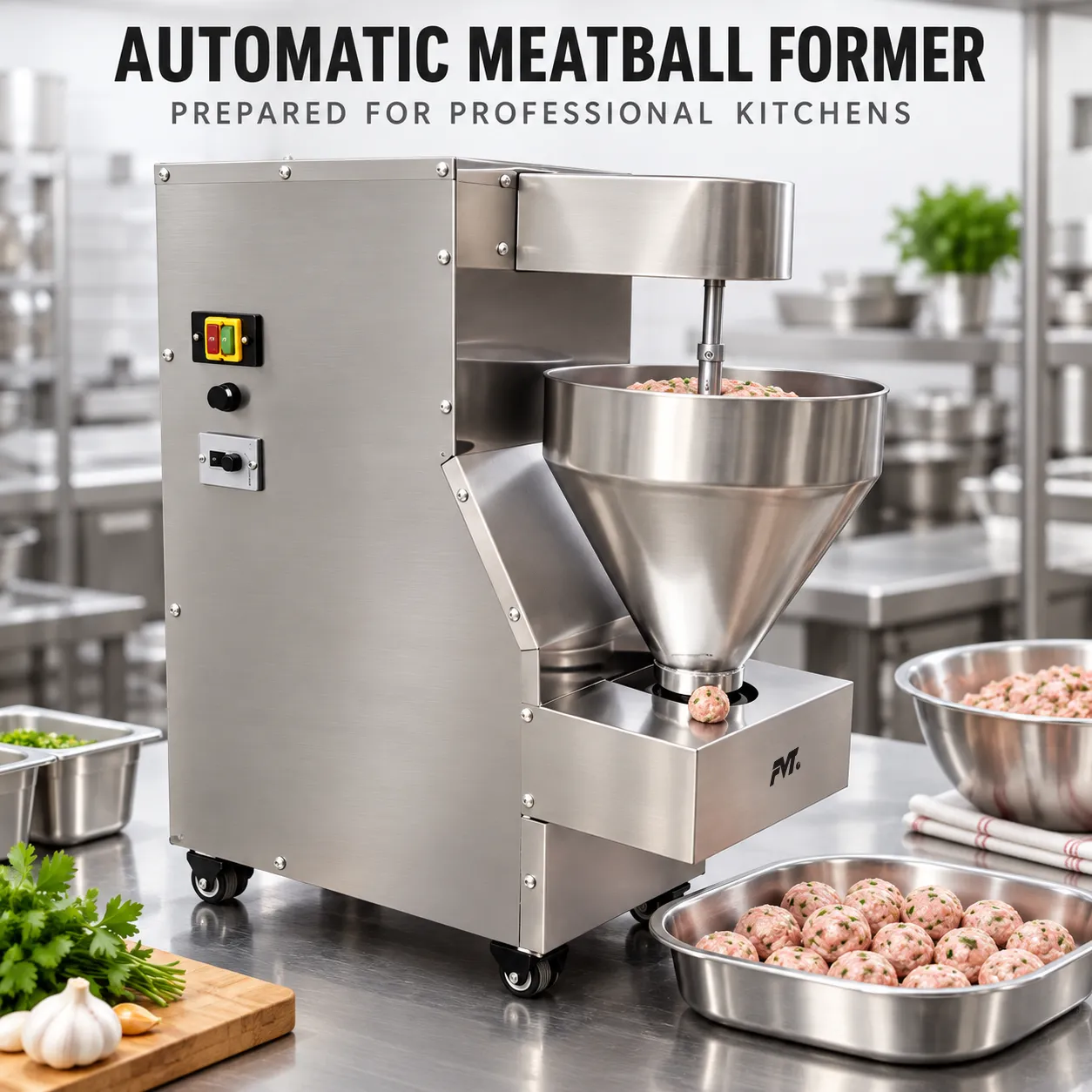 Automatische Fleisch bällchen, die Maschine herstellt -  - Food Mach Tech