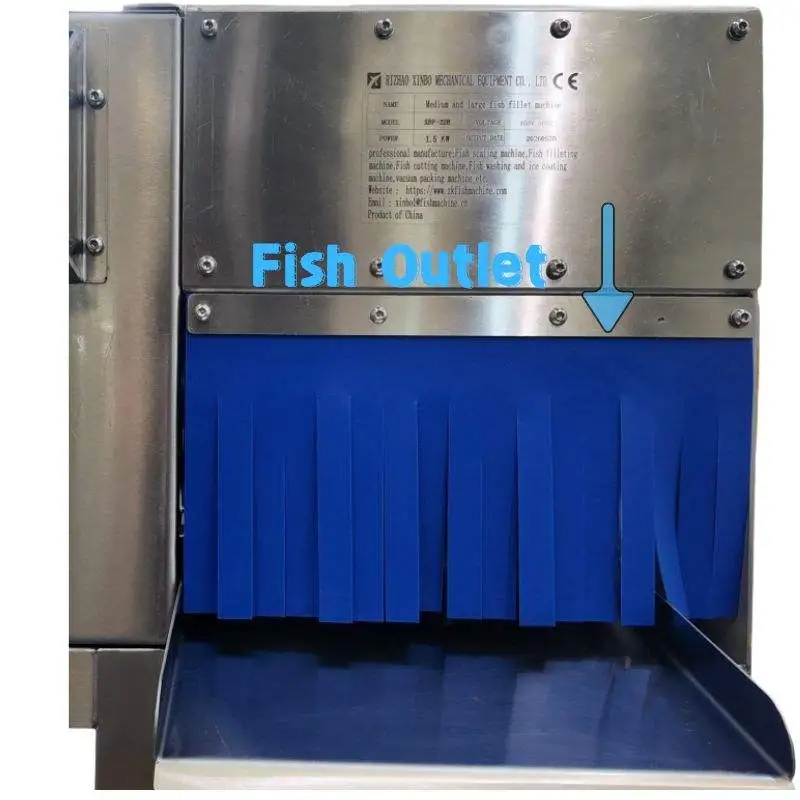 เครื่องปลาเนื้อ XBF-228อัตโนมัติสองชิ้นและผีเสื้อ filleting, หนึ่งเครื่องฟังก์ชั่นคู่สำหรับปลา - สายการผลิตผลิตปลา - foodmachtech
