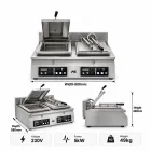 더블 헤드 상업용 만두 튀김 기계 -  - Food Mach Tech
