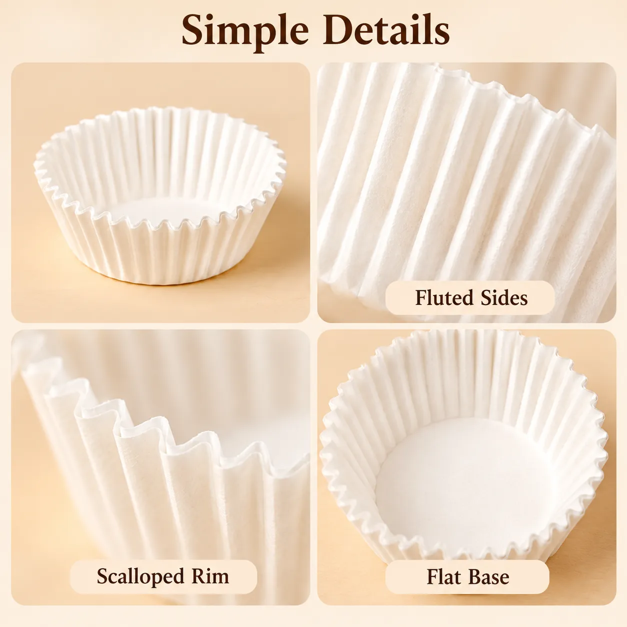 Greaseproof Cupcake Paper Liners （1000 PCS） -  - Food Mach Tech