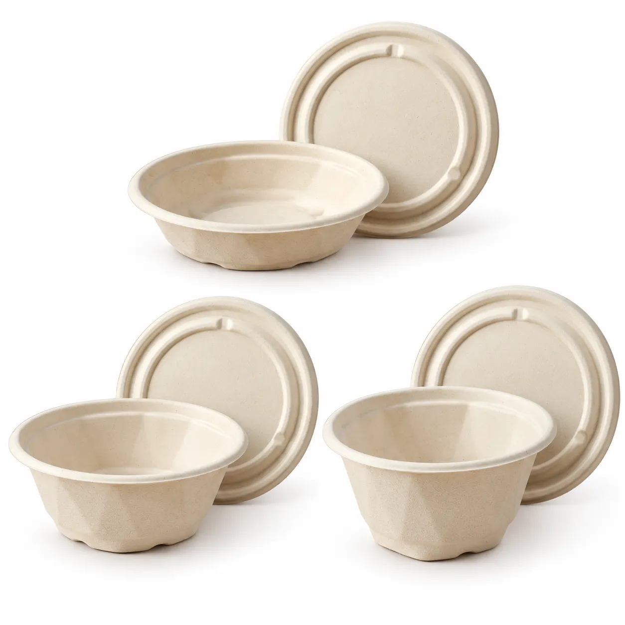 Biodegradable Takeaway Food Bowls (100 Pcs) -  - Food Mach Tech