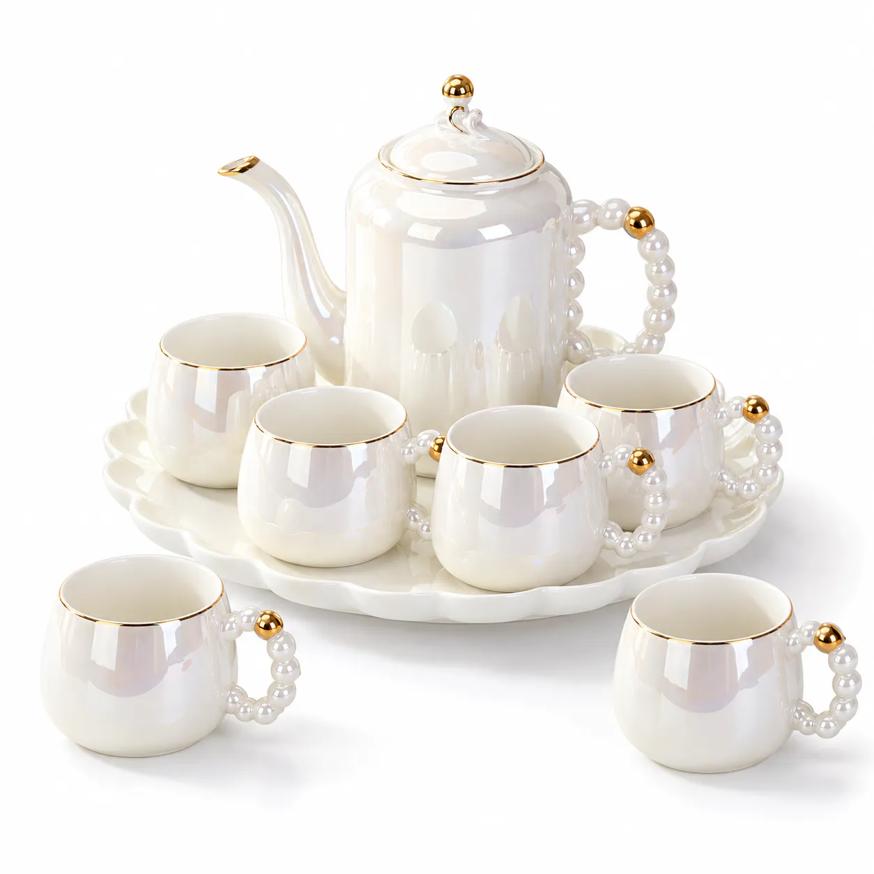 Light Luxury Pearl White Kettle Set -  - Food Mach Tech