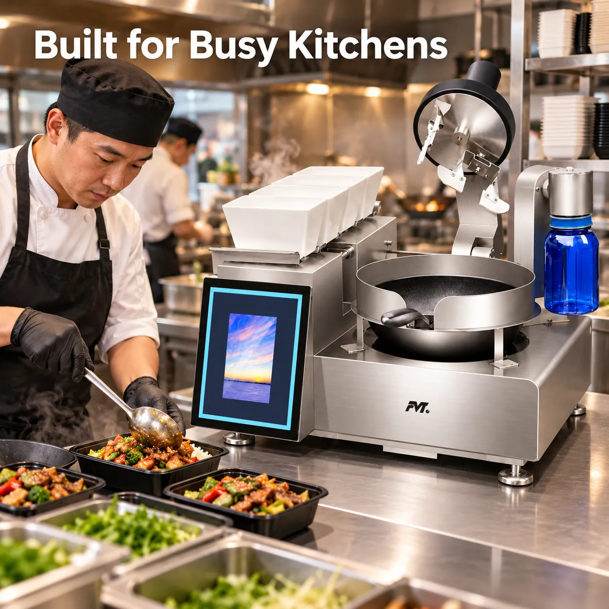 AI Intelligent Induction Fully Automatic Cooking Machine (Top Stirring ...